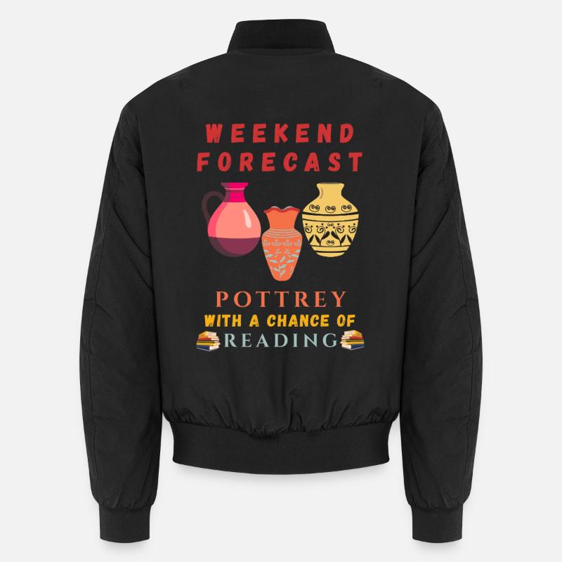 Weekend forecast: Pottery with a chance to read Unisex Bomber Jacket