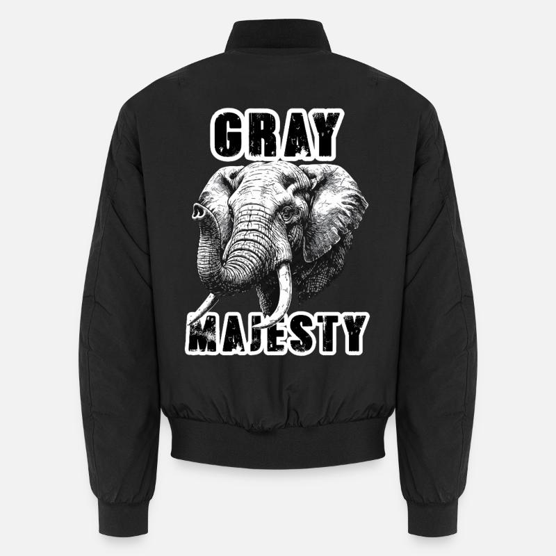 Éléphant Gray Majesty Puissance Bomber unisexe