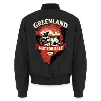 Grönland Wal Bär Geschenk Arktis Nordische Tiere - Unisex Bomberjacke - Schwarz - Hinten - AI Model Male 185 light (185cm)