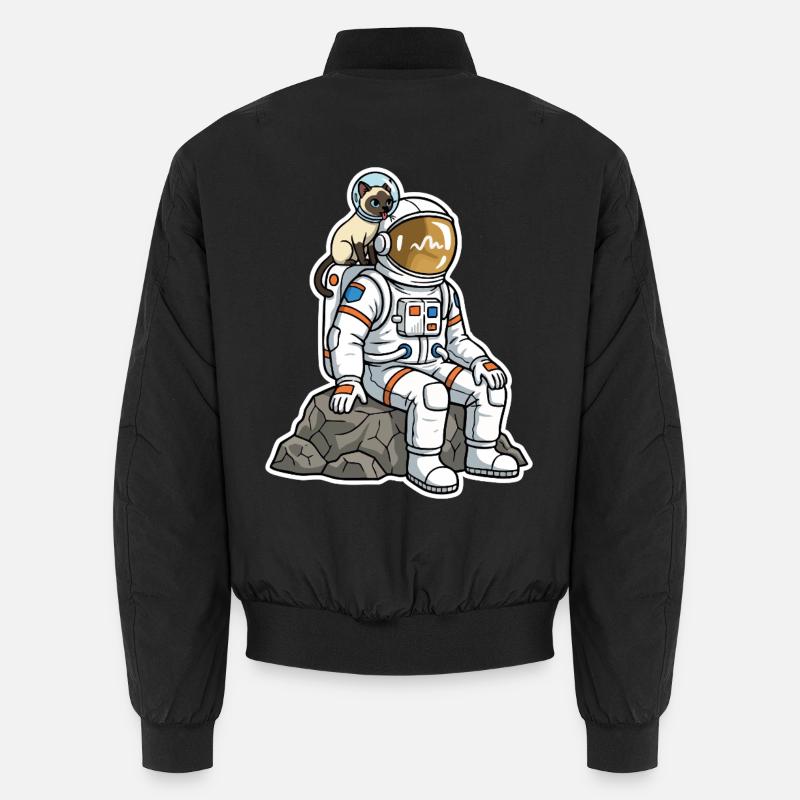 Chat Siamois Astronaute Espace Compagnon Bomber unisexe