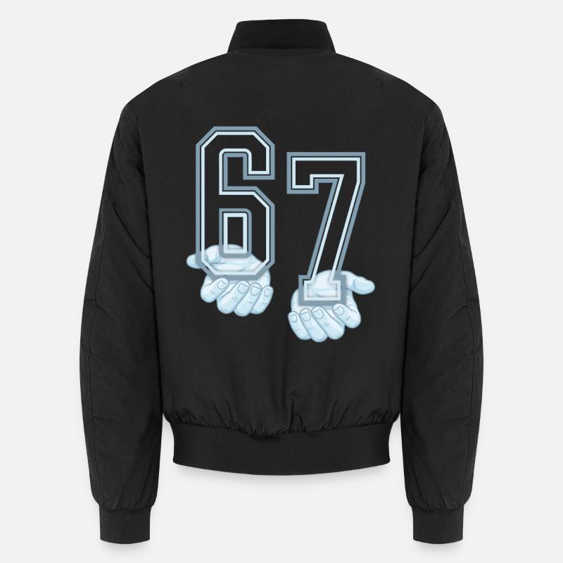 Six Seven 67 Meme - Unisex Bomberjacke - Schwarz