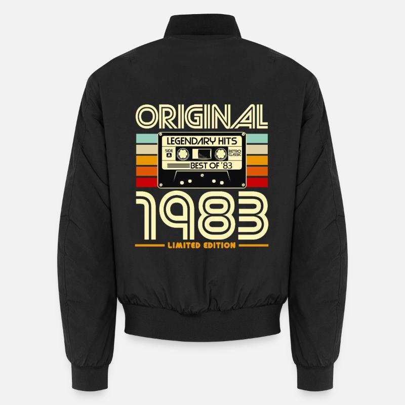 Cassette 1983 Édition Limitée Retro - Bomber unisexe - noir