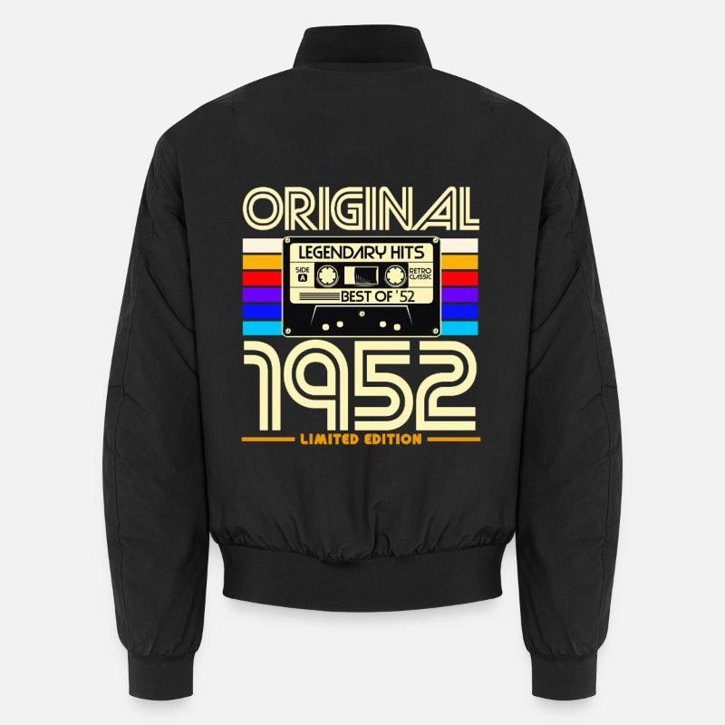Original 1952 Retro Cassette - Unisex Bomber Jacket - black