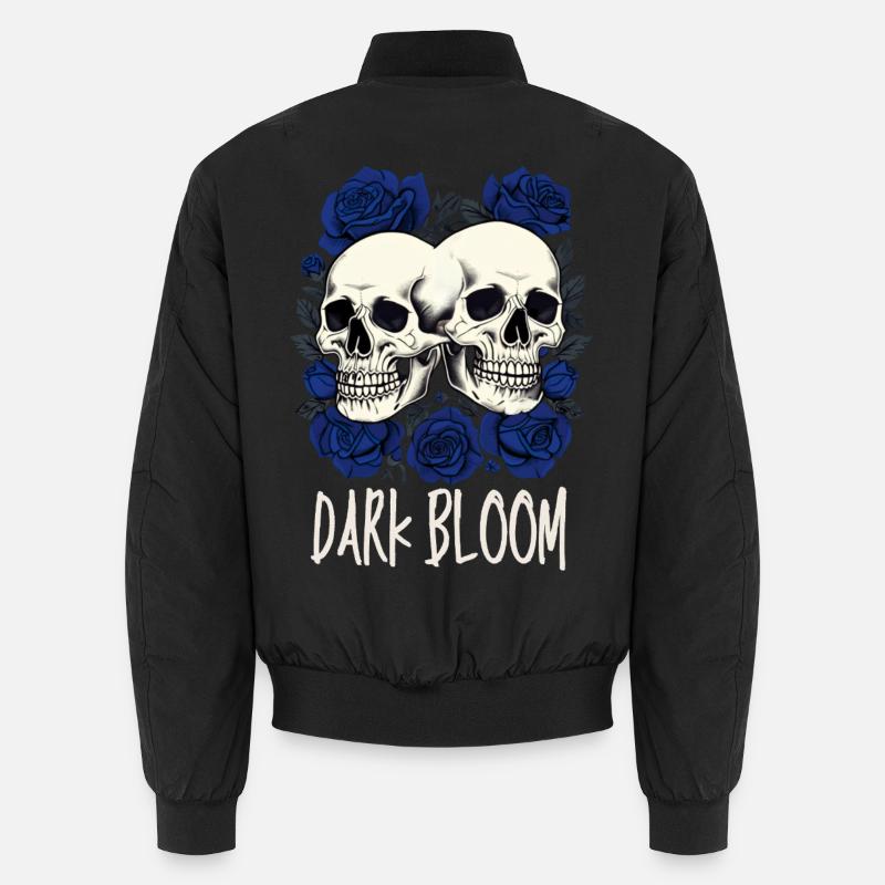 Dark Bloom – Crânes et Roses Gothiques Bomber unisexe