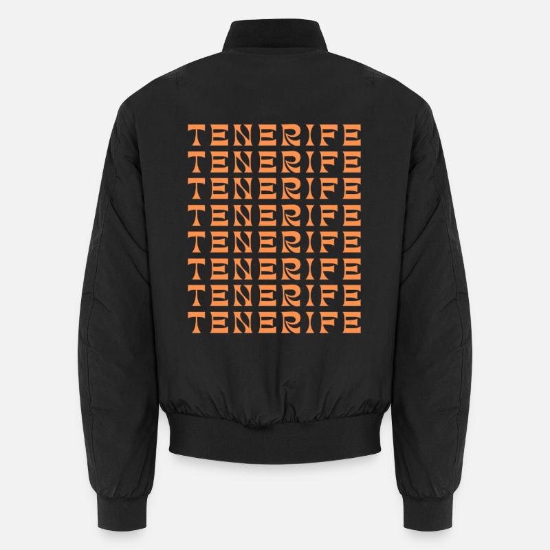 Tenerife Grid Pattern - Unisex Bomber Jacket - black