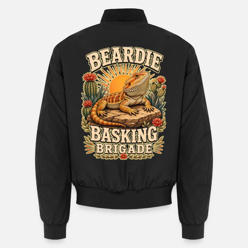 BEARDIE BASKING BRIGADE - Unisex Bomberjacke - Schwarz