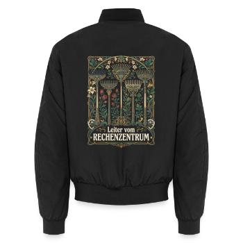 LEITER VOM RECHENZENTRUM - IT-Management - Unisex Bomberjacke - Schwarz - Hinten - AI Model Male 185 light (185cm)