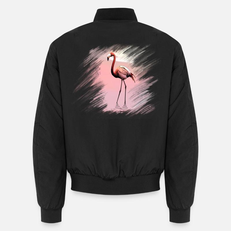 flamingo - Unisex Bomber Jacket - black
