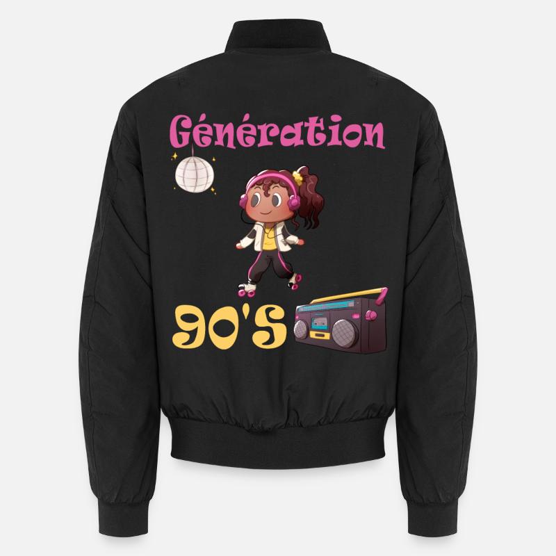 Design Inspired by 90's Dance Music Bomber unisexe