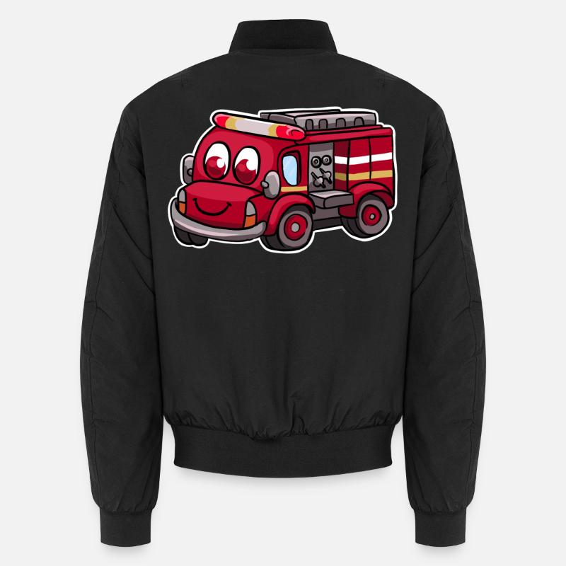 Fire truck fire brigade Unisex Bomber Jacket