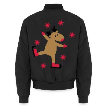 Toller Sticker zu Weihnachten - Unisex Bomberjacke - Schwarz - Hinten - AI Model Male 185 light (185cm)