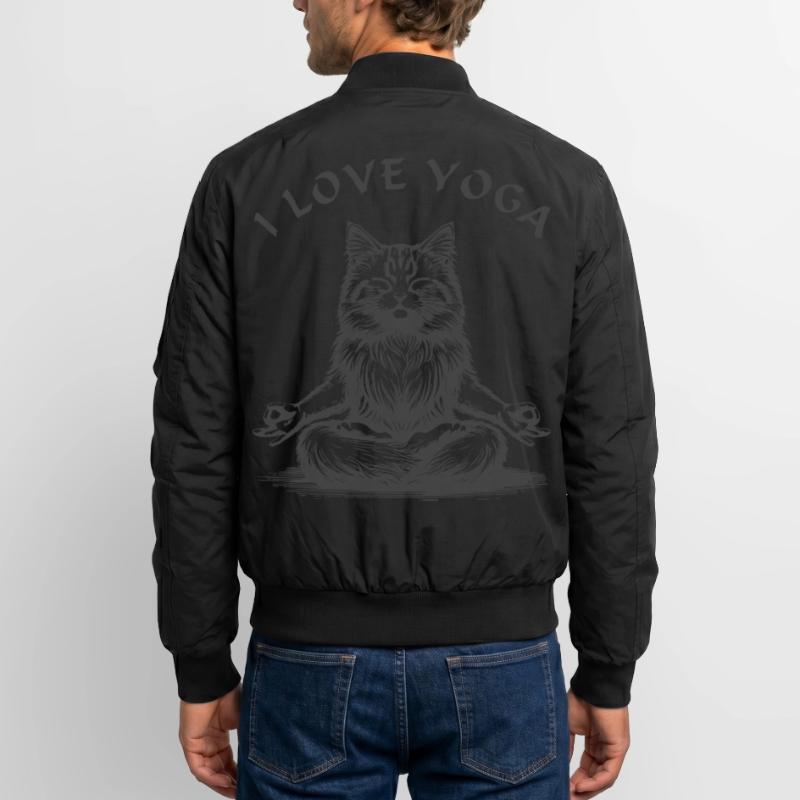 ChatsYoga Lotus Pose Bomber unisexe
