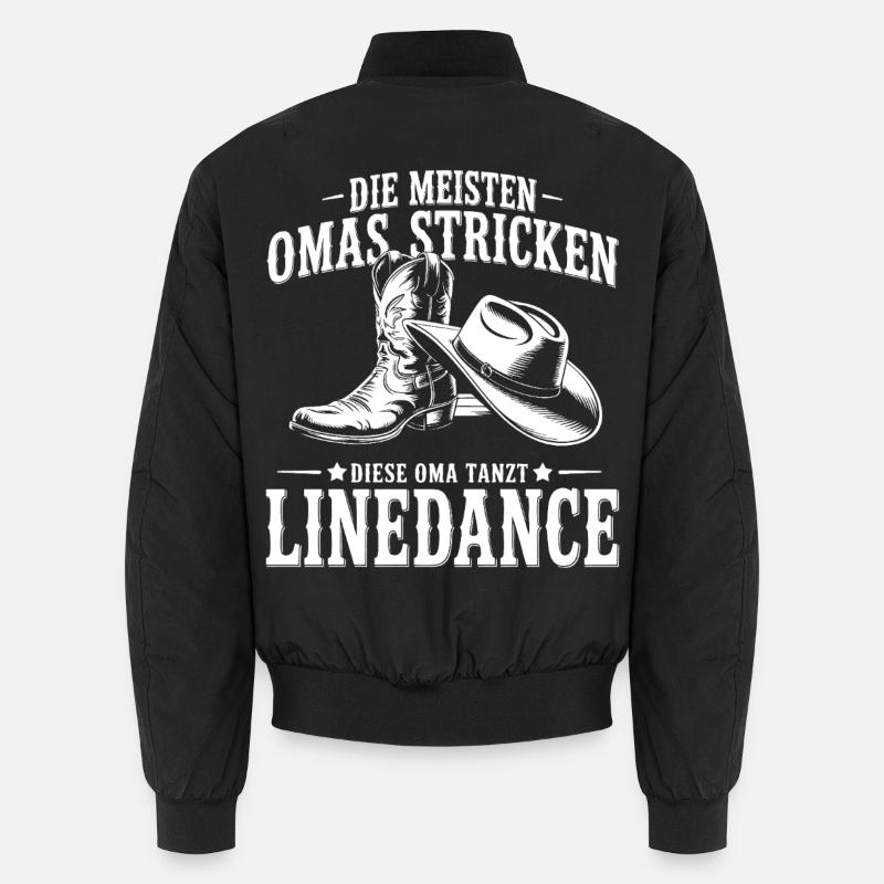 Grandma Dancing LineDance - Unisex Bomber Jacket - black