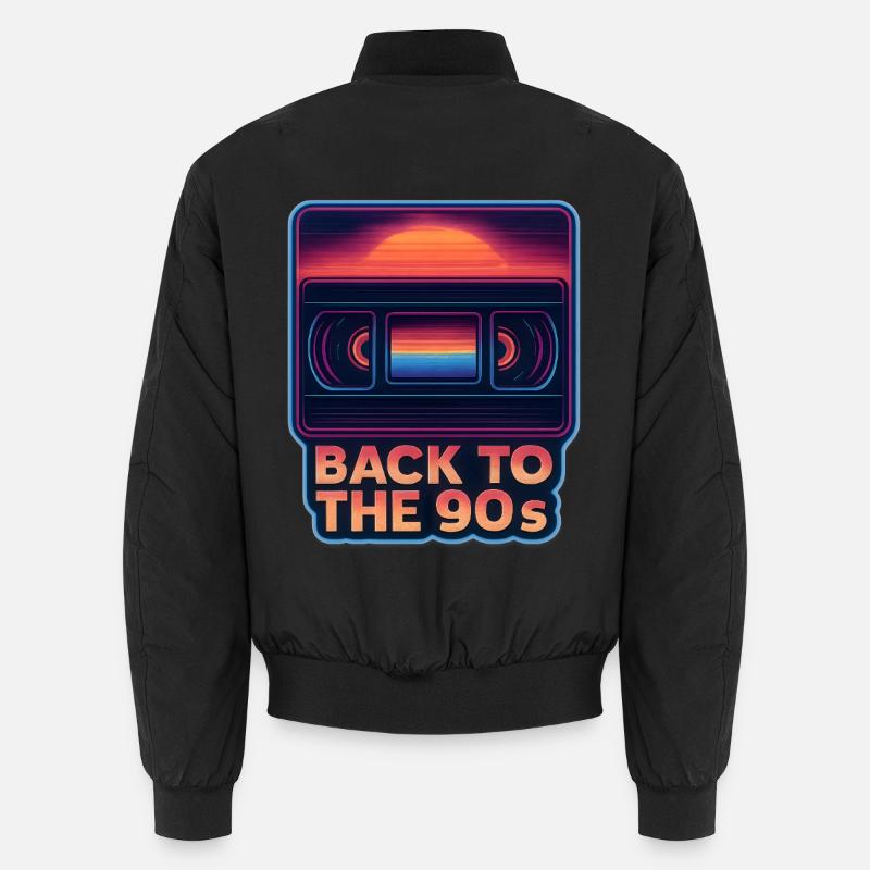 Back to the 90s VHS Cassette Retro Unisex Bomber Jacket