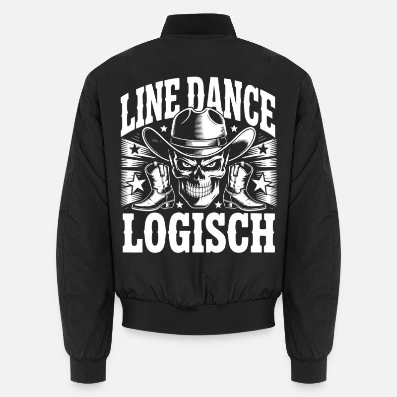 Line Dance Skull Western Boots Unisex Bomber Jacket