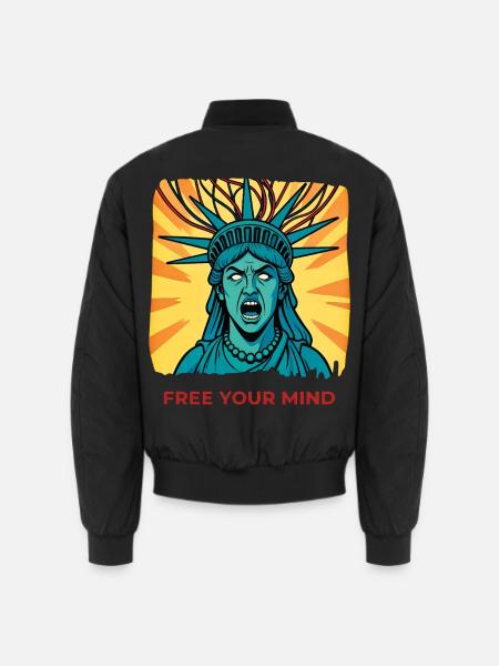 FREE YOUR MIND #3 - freedom & rights - Bomber unisexe - noir