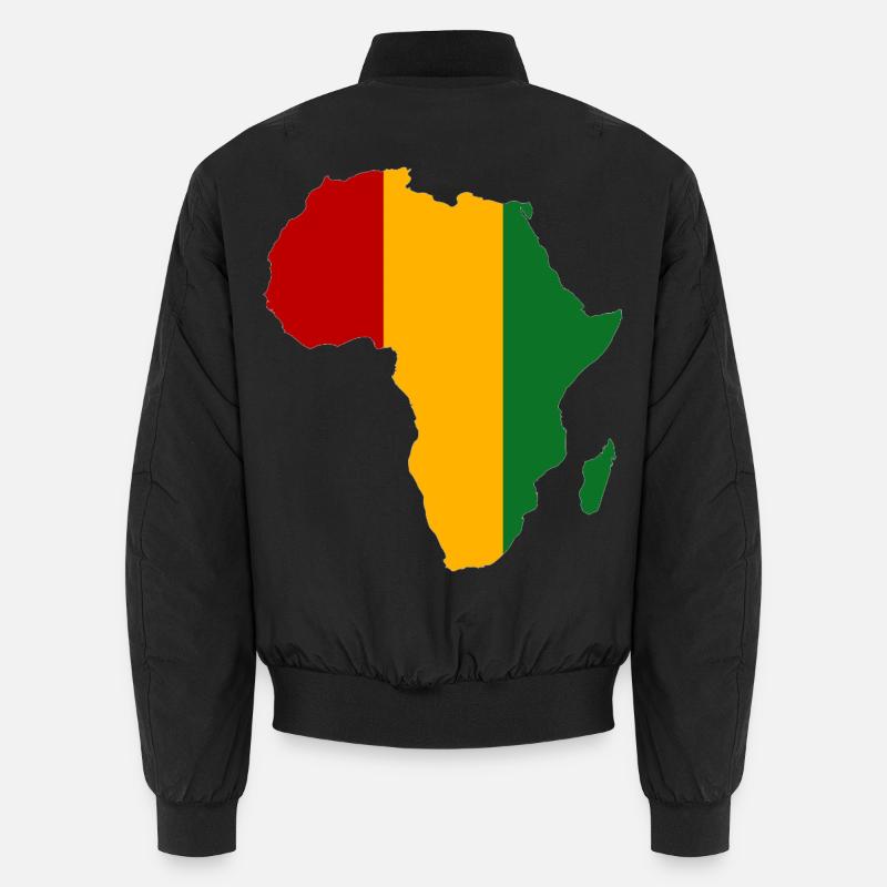 Guiena_Flagge_Afrika - Unisex Bomber Jacket - black
