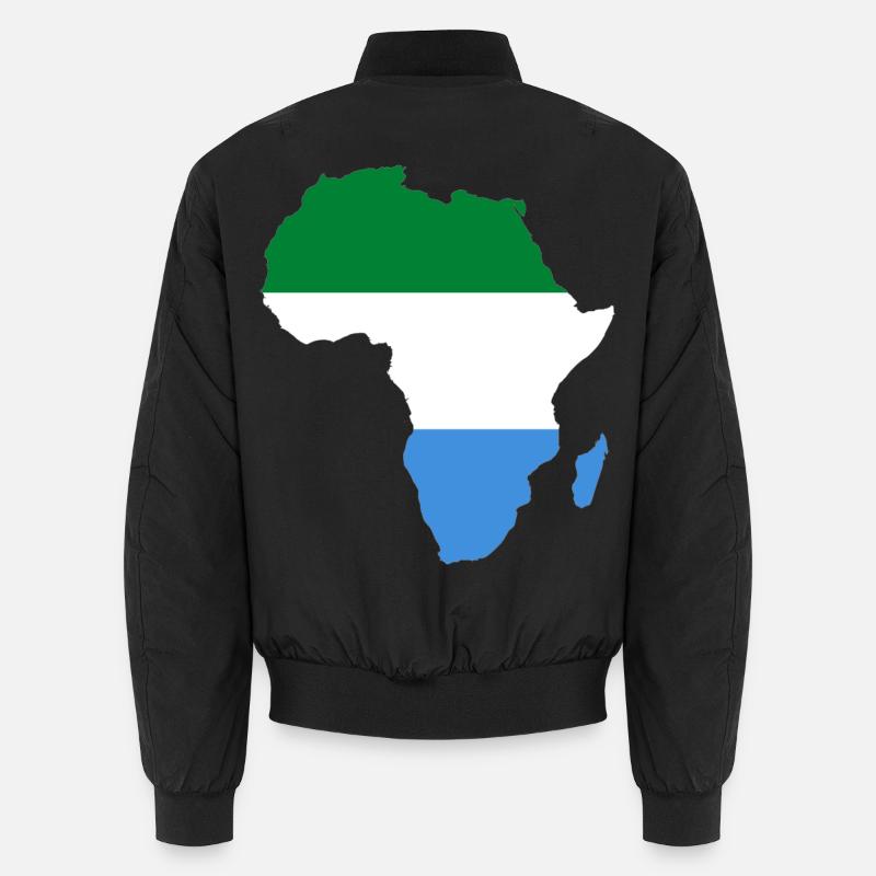 Sierra_Leone_Flagge_Afrika - Unisex Bomber Jacket - black