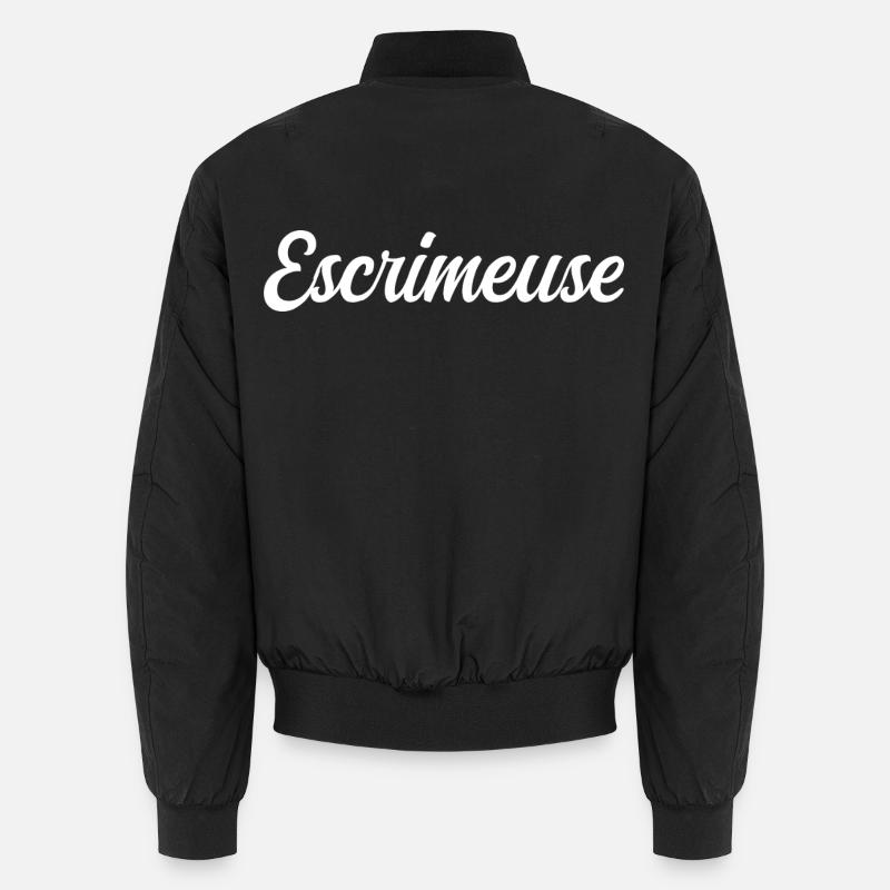 Escrimeuse Athlète Fleuret Épée Sabre Sport Bomber unisexe