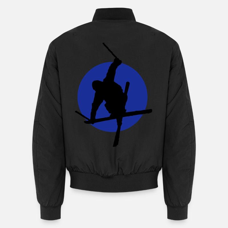 Ski freestyle icon - Unisex Bomber Jacket - black