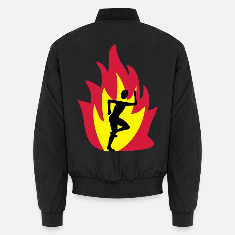 Läufer Flamme Unisex Bomberjacke