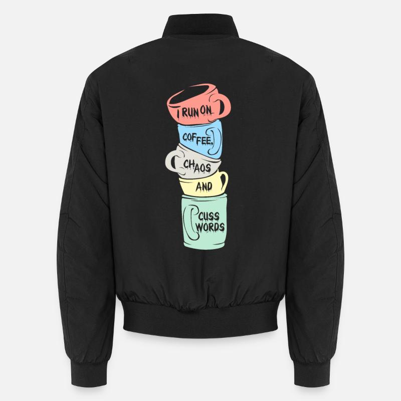 Kaffee - Unisex Bomberjacke - Schwarz
