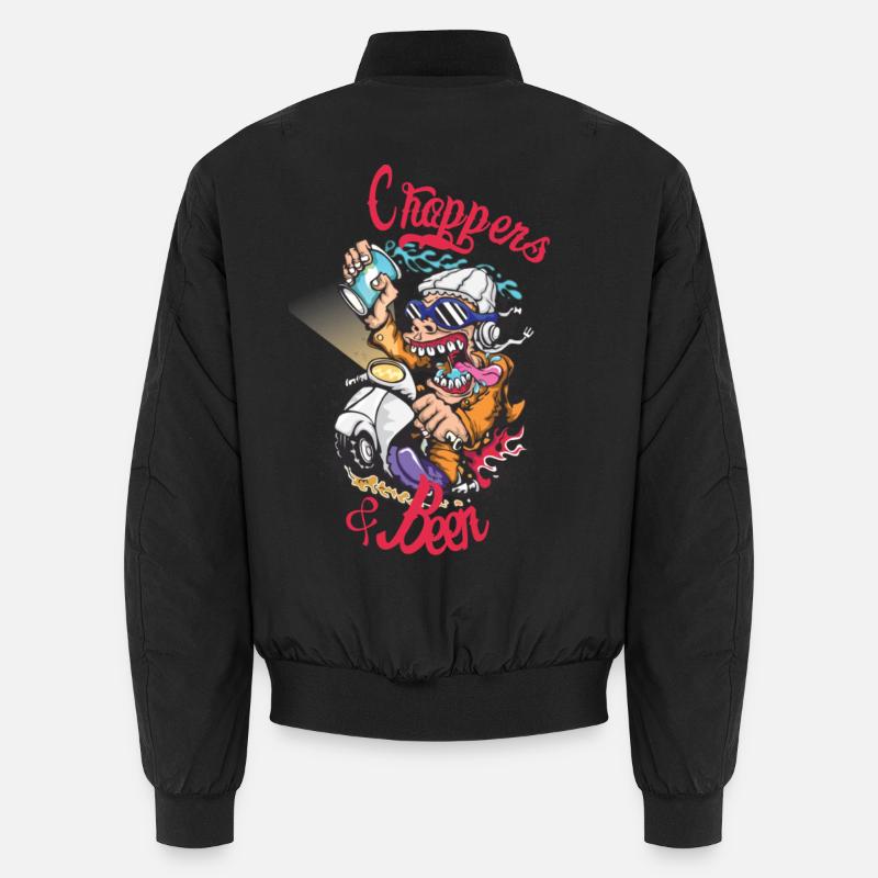 Choppers Crew Monkey Scooter - Unisex Bomber Jacket - black