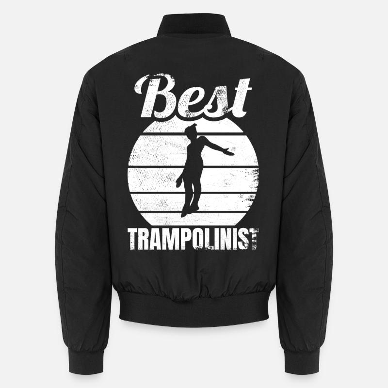 Funny trampoline jumper - Unisex Bomber Jacket - black