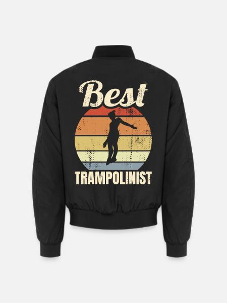 Vintage Trampolinspringen - Unisex Bomberjacke - Schwarz