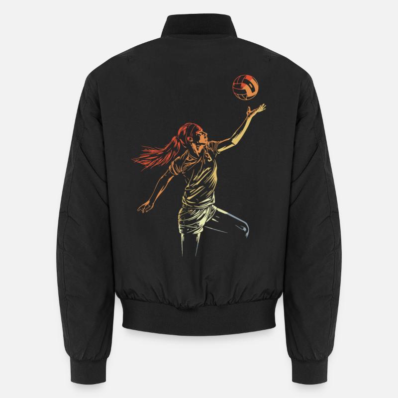 Volleyball Player Sketch Unisex Bomber Jacket