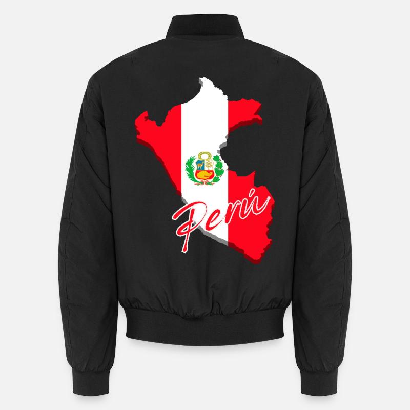 Drapeau du Pérou, carte drapeau du Pérou Bomber unisexe