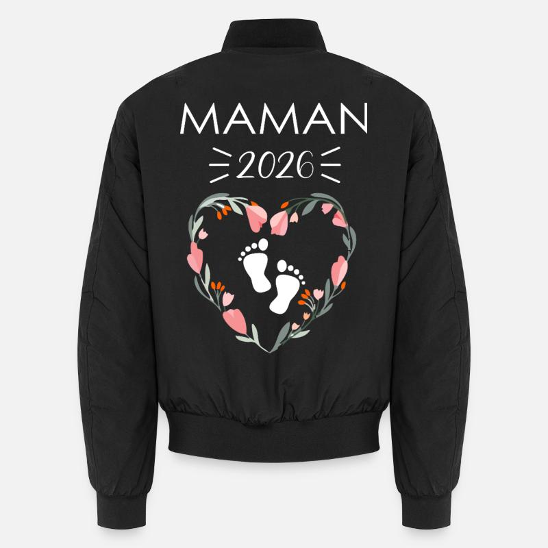 Cœur de Mamans 2026 Empreinte Bébé Bomber unisexe