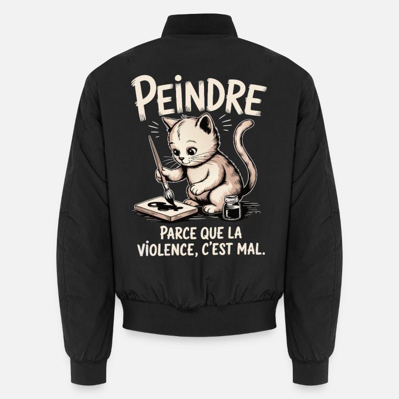 Peindre parce que la violence c'est mal Bomber unisexe