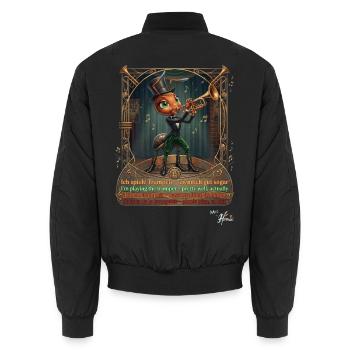 Ameise MALÚ Trompete Jazz Band Brass Musik Pop Art - Unisex Bomberjacke - Schwarz - Hinten - AI Model Male 185 light (185cm)