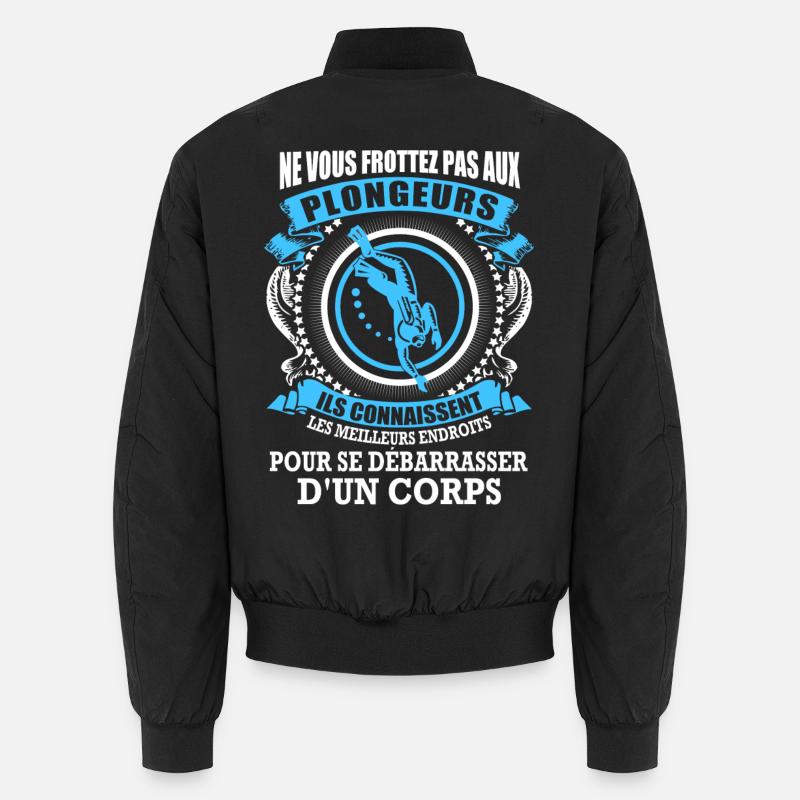 Plongeurs et corps - Bomber unisexe - noir