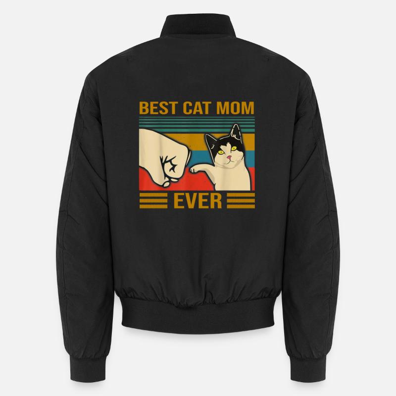 Best Cat Mom Ever Bump Fit - Bomber unisexe - noir