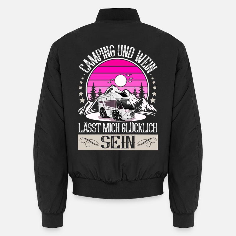 Camping Camper Campen Unisex Bomberjacke
