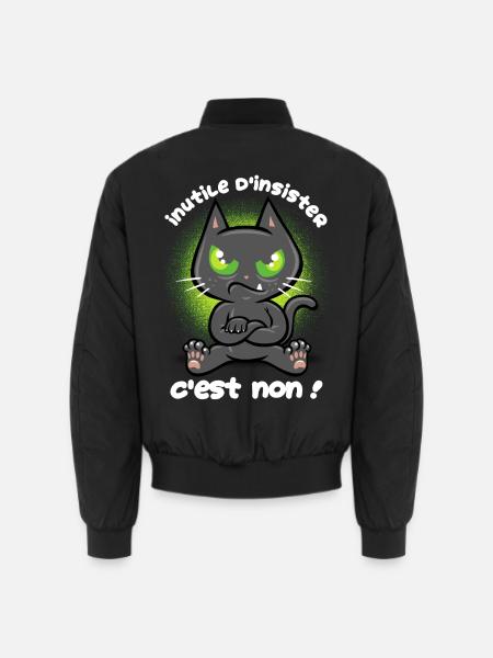 Chat têtu - Bomber unisexe - noir