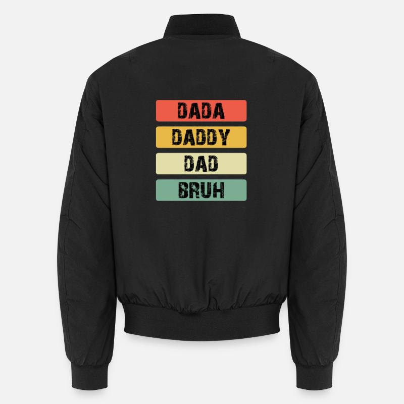 Dada Daddy Dad Bruh Color Bars Unisex Bomber Jacket
