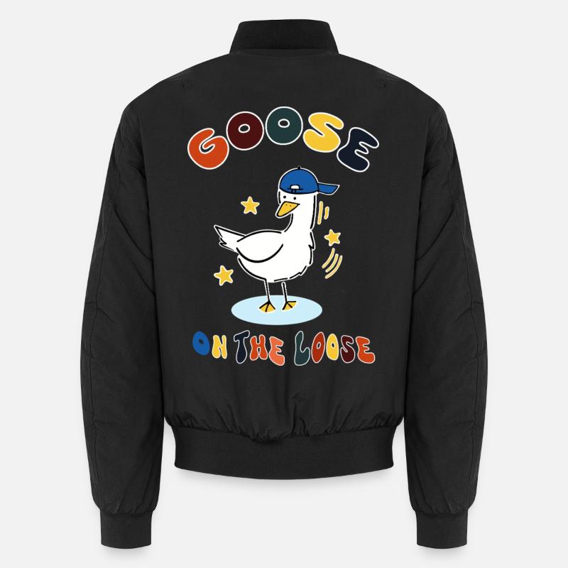 goose on the loose Unisex Bomber Jacket