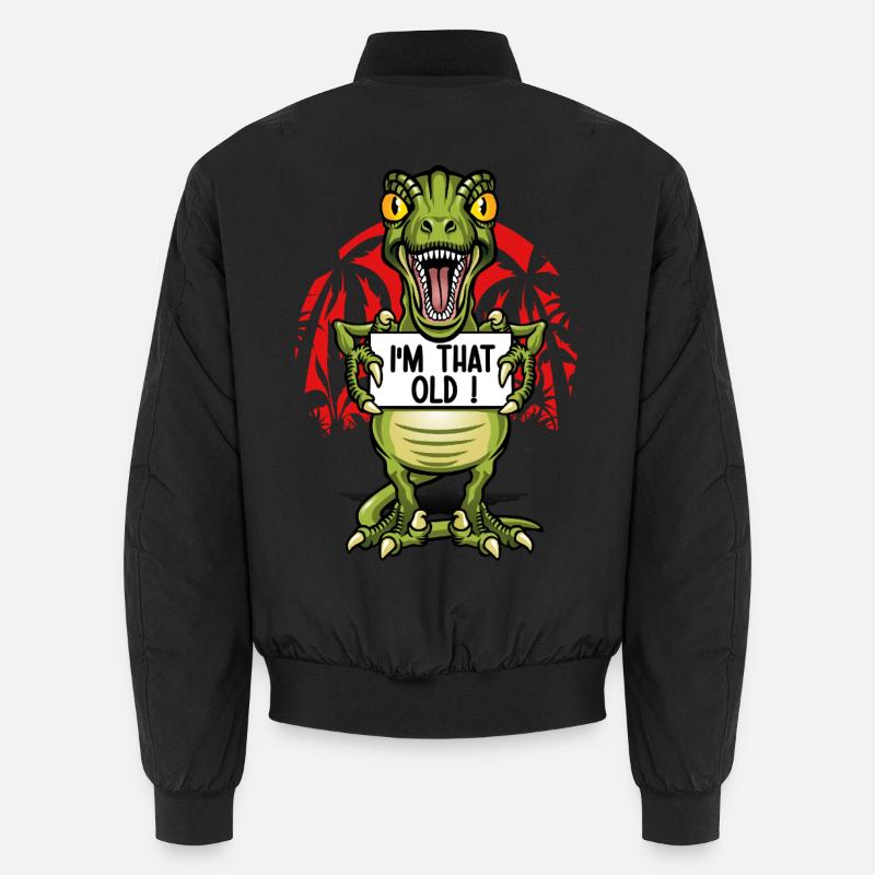 Ich bin ein alter Dinosaurier - Unisex Bomberjacke - Schwarz