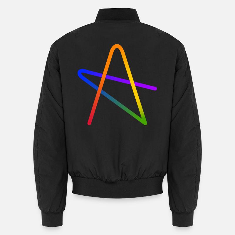 Rainbow A Star Gift - Unisex Bomber Jacket - black