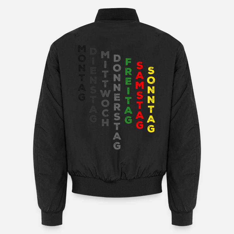 Semaine, vendredi - vert, samedi - rouge, dimanche Bomber unisexe