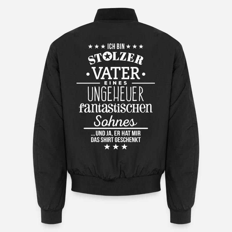Stolzer Vater Weihnachtsgeschenk Geburtstag Papa Unisex Bomberjacke