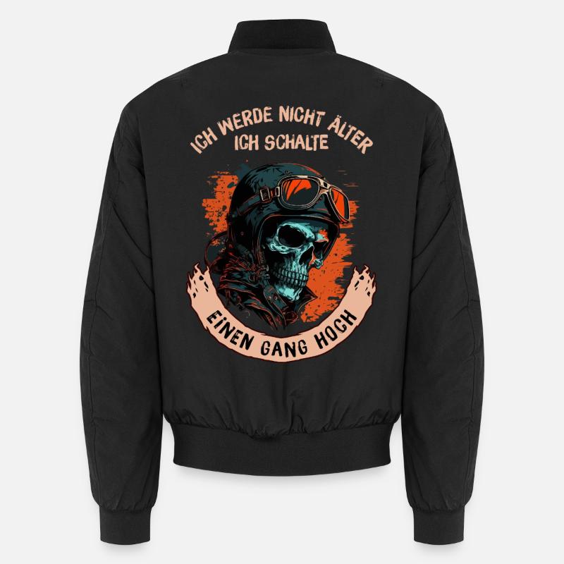 Ich werde nicht älter, ich schalte einen Gang...  Unisex Bomberjacke