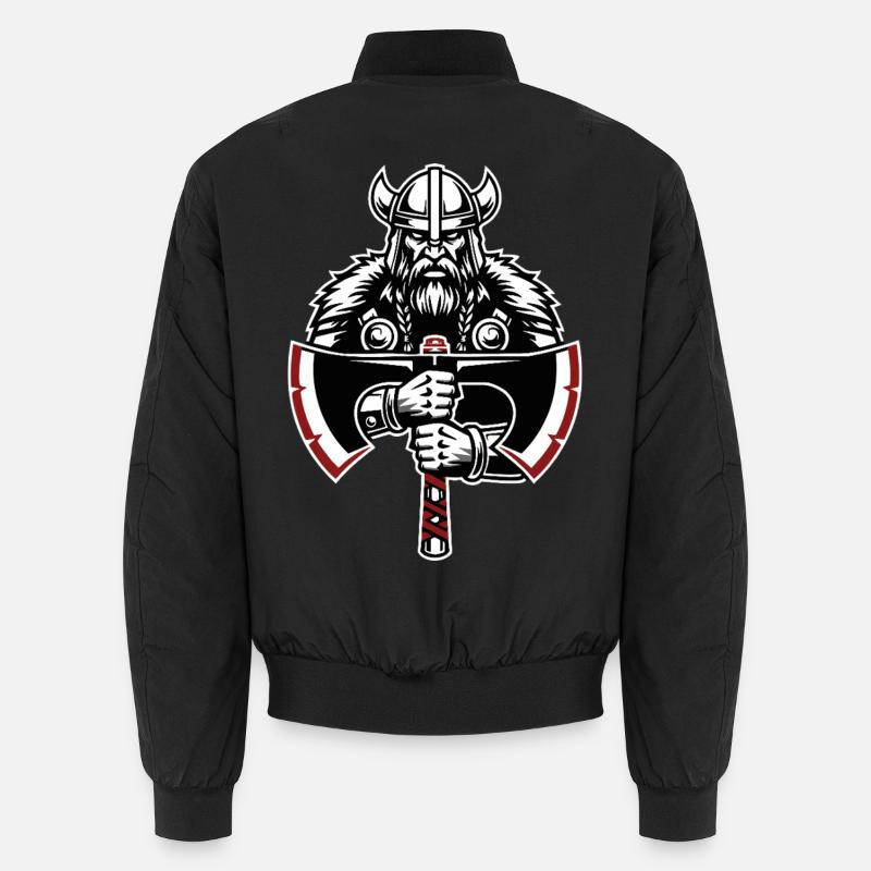 Wikinger-Schild-Runen Keltische Knoten-Maskottchen Unisex Bomberjacke