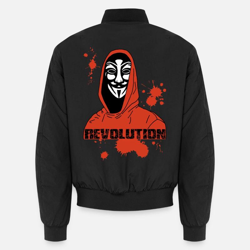 Anonymous et révolution rouge Bomber unisexe