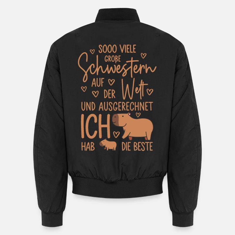 So viele Schwestern - Capybara - Große Schwester Unisex Bomberjacke