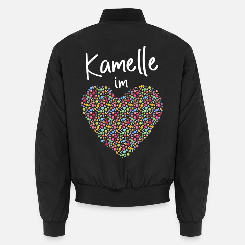 Kamelle im Herz Karneval Köln Konfetti Kölle Alaaf Unisex Bomberjacke