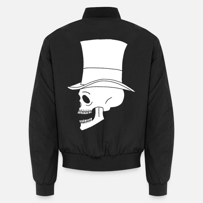 Crâne blanc vintage Bomber unisexe
